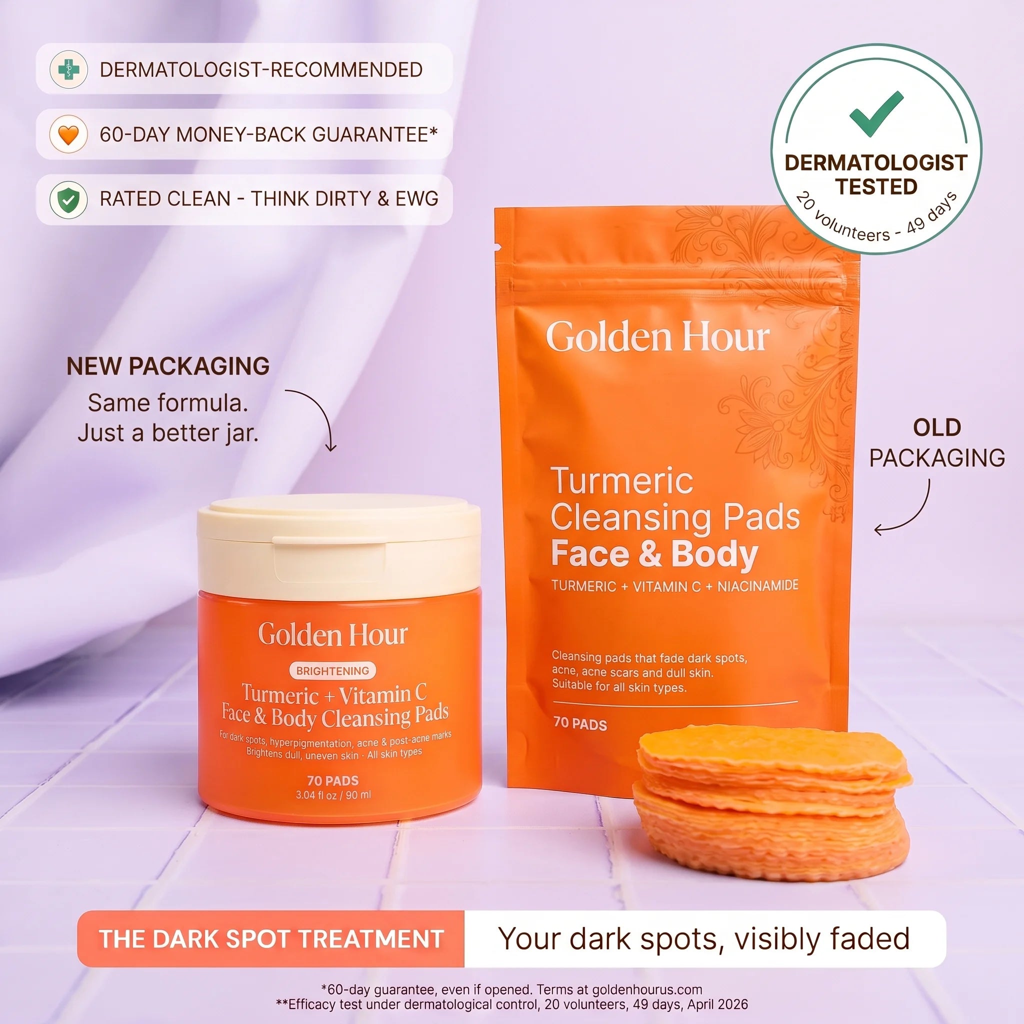 Turmeric + Vitamin C Dark Spot Pads — Face & Body